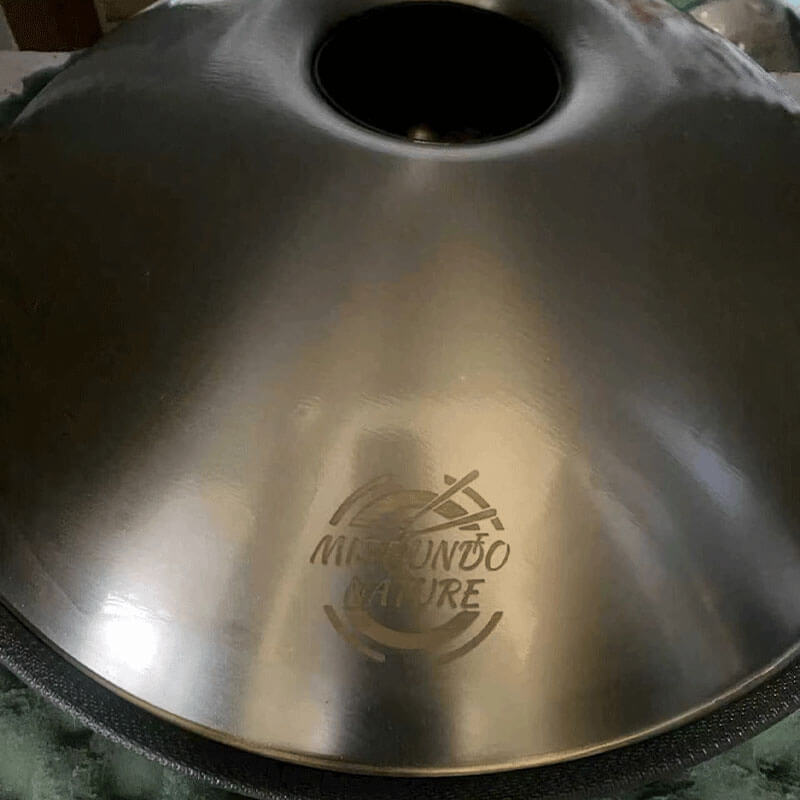 MiSoundofNature Handpan Sun God E La Sirena 22" – 9 Note, Acciaio Nitrurato Premium, Disponibile in 432 Hz e 440 Hz