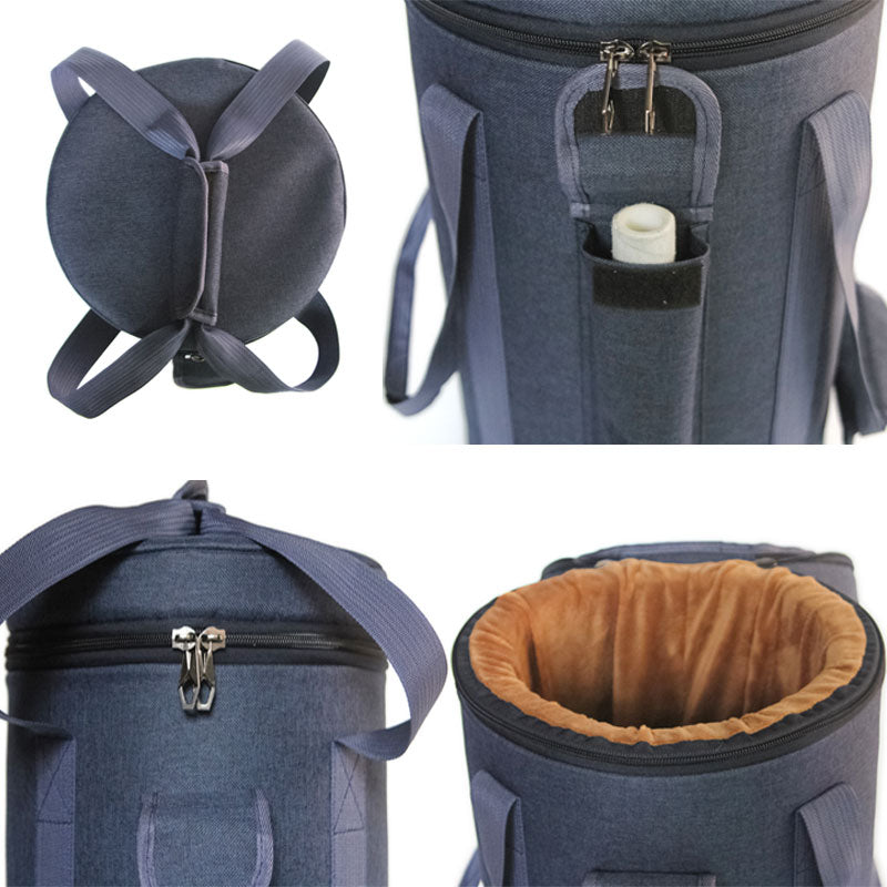 MiSoundofNature Carry Bag Case For Crystal Bowls With Handle & Crystal Singing Chalice, Anti-collision protection Bag
