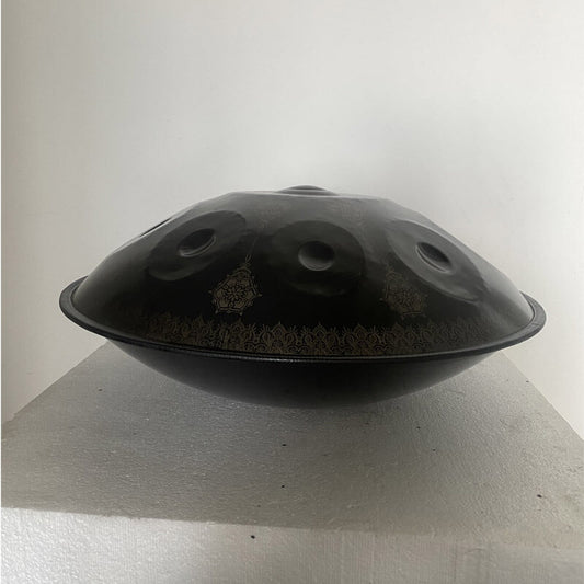 MiSoundofNature Mandala Pattern Handmade Customized Nitride Steel HandPan Drum D Minor Sabye Scale 22 Inch 9/10/12 Notes Featured, Available in 432 Hz and 440 Hz
