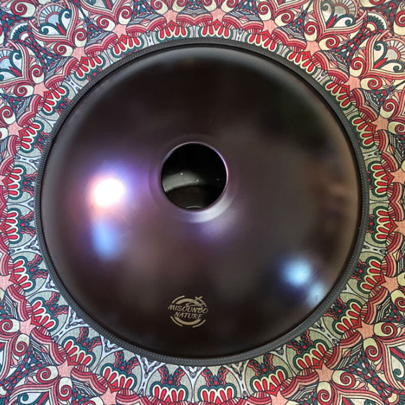 MiSoundofNature Hand Pan Drum 22 Inch 12 Notes D Minor Kurd Celtic Scale / C Major Nitride Steel Percussion Instrument, Available in 432 Hz and 440 Hz