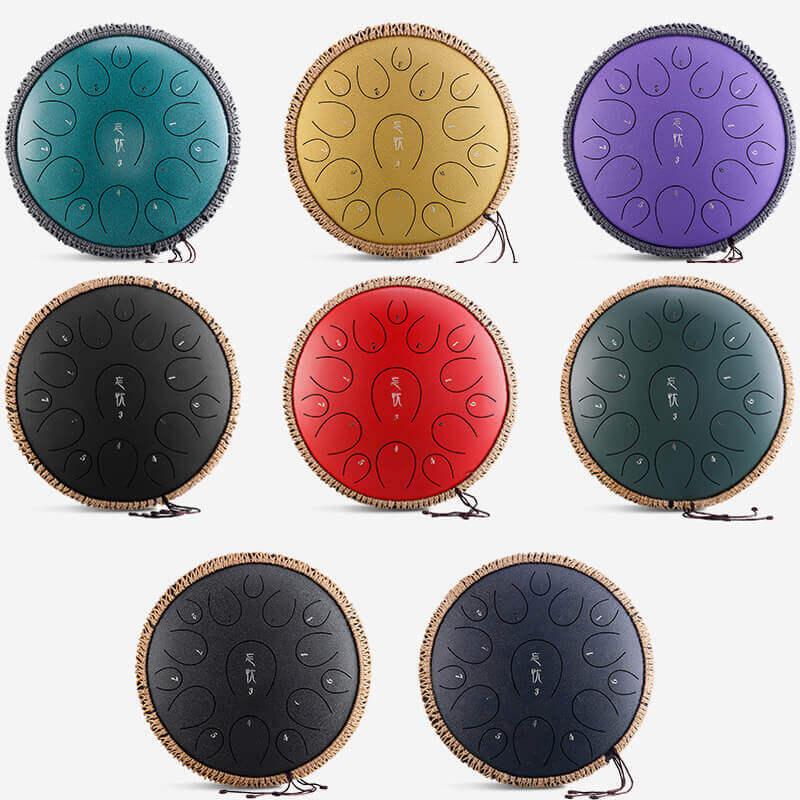 HLURU Huashu Forget-Sad Upgrade Lotus 2TH Generation 14 Inches 15 Notes C Major Carbon Steel Tongue Drum - HLURU.SHOP