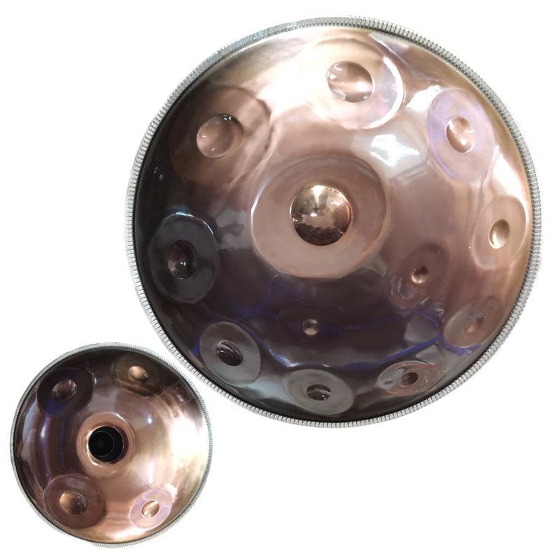 Mountain Rain Customized G2 Double bass / G3 Hijaz Master Version High-end Stainless Steel Handpan Drum, Available in 432 Hz and 440 Hz, 22 Inch 3/12/13/16/17 Notes Professional Performances - HLURU.SHOP