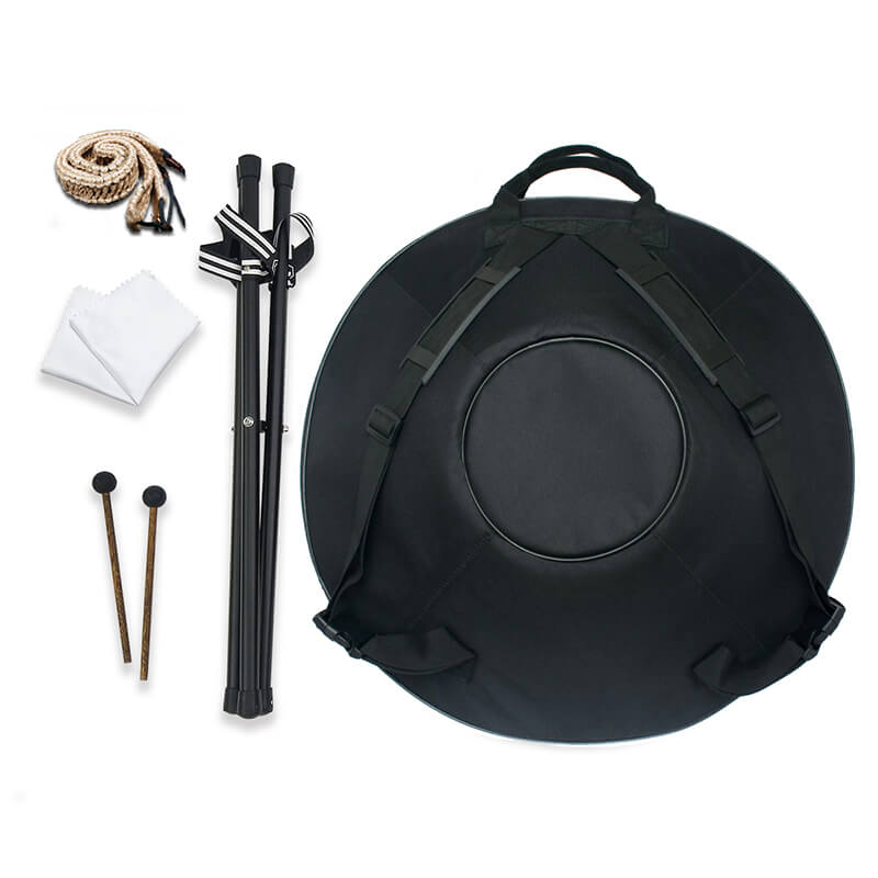 AS TEMAN Handpan Oro Puro 9 Notas | ESCALA PERSONALIZADA | Hangdrum con set de regalo