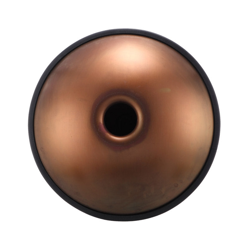 MiSoundofNature Level C Upgrade Dazzling Gold Kurd Scale D Minor 22 Inch 9 Notes Stainless Steel Handpan Drum, Available in 440 Hz, High-end Percussion Instrument - MiSoundofNature