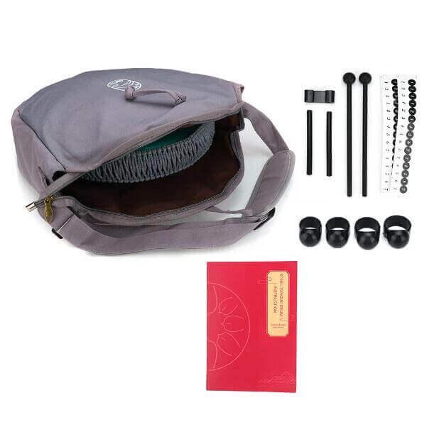 MiSoundofNature Pearl Paint Titanium Steel Tongue Drum C Major Tone 14 Inch 11 Note Percussion Instrument For Yoga Meditation - MiSoundofNature