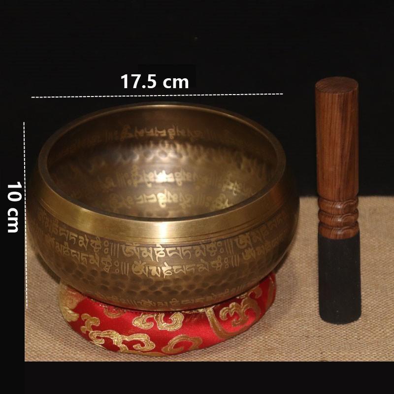 MiSoundofNature Tibetan / Nepal Handmade Singing Bowl Set Antique Design With Dual Surface Mallet and Silk Cushion (5 Colors) - MiSoundofNature