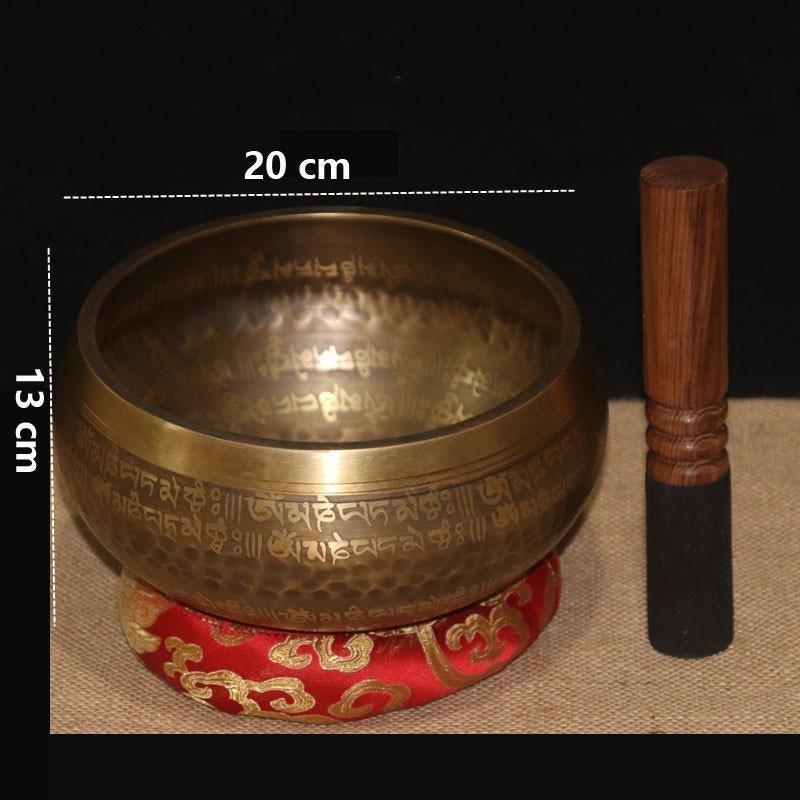 MiSoundofNature Tibetan / Nepal Handmade Singing Bowl Set Antique Design With Dual Surface Mallet and Silk Cushion (5 Colors) - MiSoundofNature