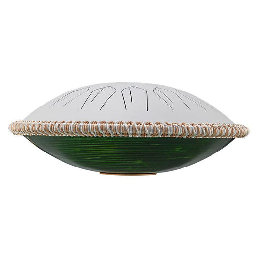 MiSoundofNature EQ Titanium Steel Tongue Drum 15 Notes 14'' D Minor Kurd 432Hz