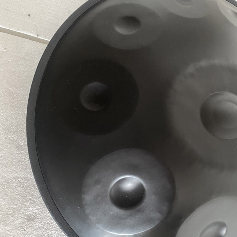 MiSoundofNature Handpan Drum Harmonic Scale C Minor 22 Inches 9 Notes High-end Nitride Steel Percussion Instrument, Available in 432 Hz and 440 Hz