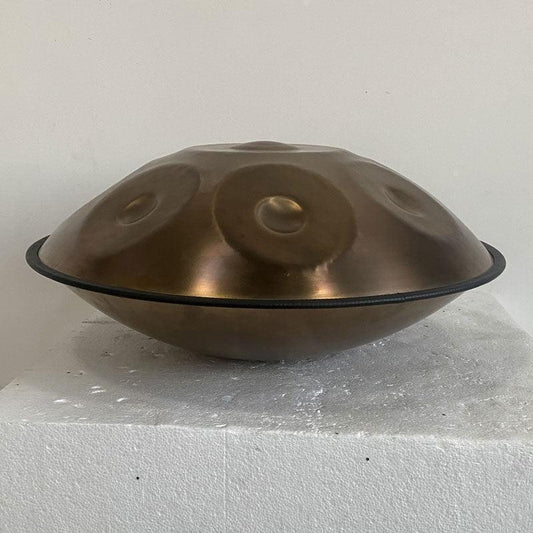 MiSoundofNature Custom Handpan Ember Steel Kurd D Minor 22 Inch 14(12+2) Notes Hang Musical Instrument