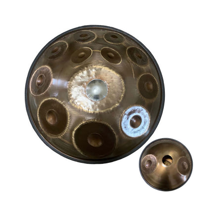 MiSoundofNature Customized F3 Ember Steel High End Handpan-Trommel 22 Zoll 14(12+2) Noten, erhältlich in 432 Hz und 440 Hz