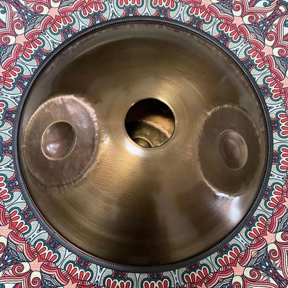 MiSoundofNature Custom Handpan Ember Steel Kurd D-Moll 22 Zoll 14(12+2) Töne Hang Musikinstrument