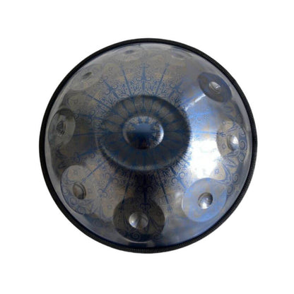 MiSoundofNature Epiphany personalizado totalmente hecho a mano Handpan Drum - Hijaz Scale D Menor Steel 22 Pulgadas 9/10/12 Notas, disponible en 432 Hz y 440 Hz