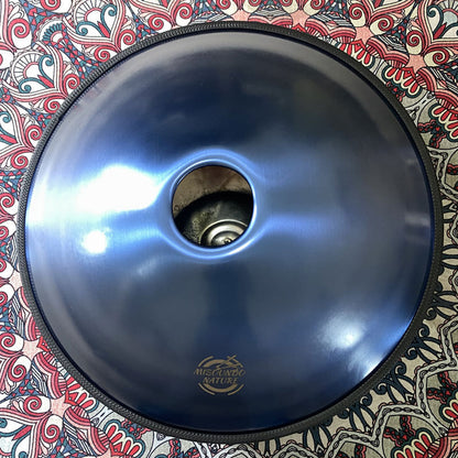 MiSoundofNature Mandala Pattern Handmade Customized Nitride Steel HandPan Drum E La Sirena Scale 22 Inch 9/10/12 Notes Featured, Available in 432 Hz and 440 Hz