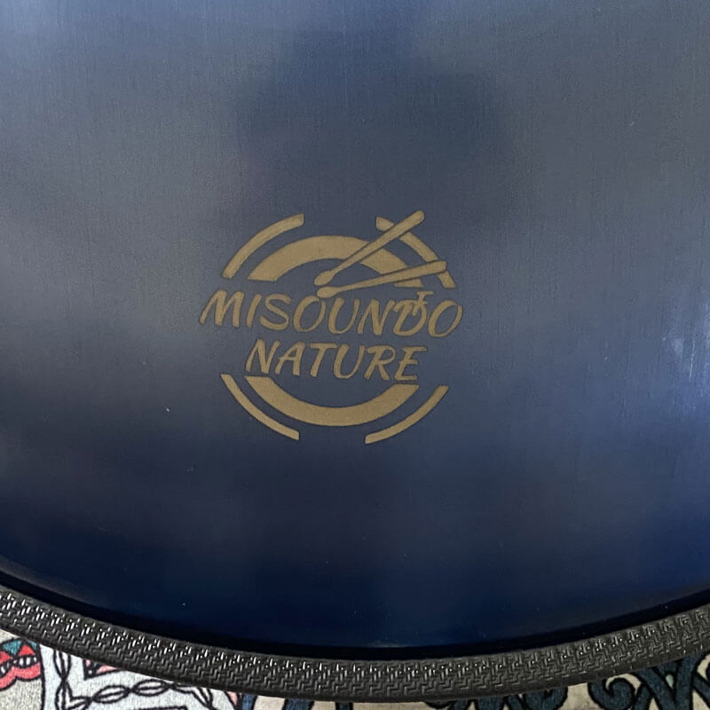 MiSoundofNature Handpan Drum D Minor Hijaz Scale 22 Inches 9/10/12 Notes High-end Nitride Steel Percussion Instrument, Available in 432 Hz and 440 Hz