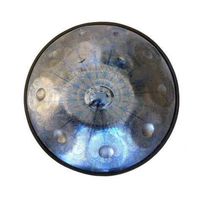 MiSoundofNature Epiphany personalizado totalmente hecho a mano Handpan Drum - Hijaz Scale D Menor Steel 22 Pulgadas 9/10/12 Notas, disponible en 432 Hz y 440 Hz