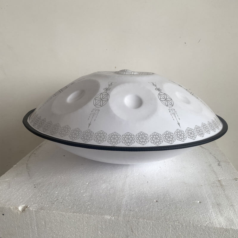 MiSoundofNature Life of Flower Escala kurd hecha a mano/escala celtic D menor 22 pulgadas 9/10/12 notas Handpan Drum de acero inoxidable, disponible en 432 Hz y 440 Hz