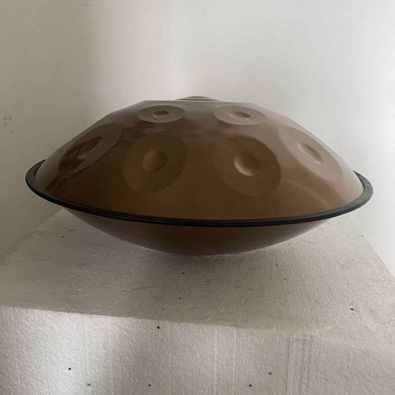 MiSoundofNature Handpan Drum 22 pulgadas 12 notas D menor escala celtic kurd / C mayor instrumento de percusión de acero inoxidable, disponible en 432 Hz y 440 Hz