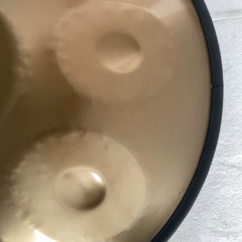 MiSoundofNature Hand Pan Drum 22 Inches 10 Tones Kurd / Celtic Scale D Minor High-end Stainless Steel Handmade Performance Sound Healing Handpan, Available in 432 Hz and 440 Hz