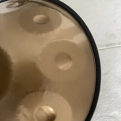 MiSoundofNature Customized Kurd D Minor High-end Stainless Steel Handpan Drum, Available in 432 Hz and 440 Hz, 22 Inch 13(9+4) Notes Percussion Instrument
