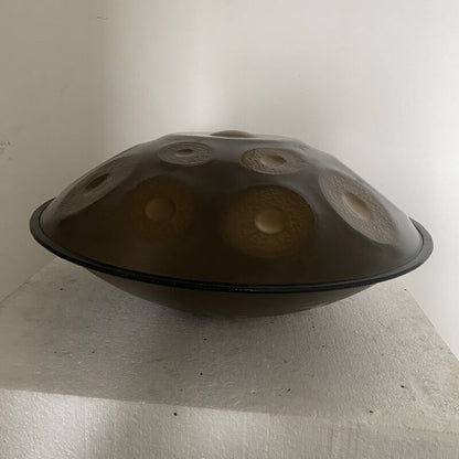 MiSoundofNature Sun God Handmade Customized E La Sirena Scale 22 Inches 9/10/12 Notes Nitride Steel Handpan Drum, Available in 432 Hz and 440 Hz