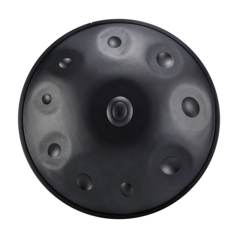HLURU Level B Upgrade Space Grey Kurd Scale D Minor 22 Inch 9/10 Notes 1.2mm Nitride Steel Handpan Drum, Available in 440 Hz, High-end Percussion Instrument
