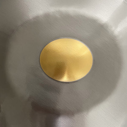 MiSoundofNature King Kurd / Celtic D-Moll 22 Zoll 9/10/12 Noten Edelstahl / Nitrierter Stahl Handpan-Trommel, erhältlich in 432 Hz und 440 Hz - Vergoldeter Klangbereich