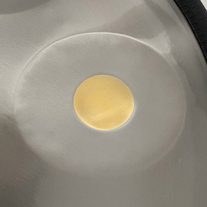 MiSoundofNature King Kurd / Celtic D-Moll 22 Zoll 9/10/12 Noten Edelstahl / Nitrierter Stahl Handpan-Trommel, erhältlich in 432 Hz und 440 Hz - Vergoldeter Klangbereich