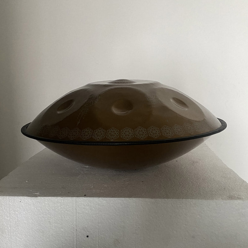 MiSoundofNature Handpan Life of Flower E La Sirena 22" – 9/10/12 Note, Acciaio Inox Premium con Incisione Laser, Disponibile in 432 Hz e 440 Hz