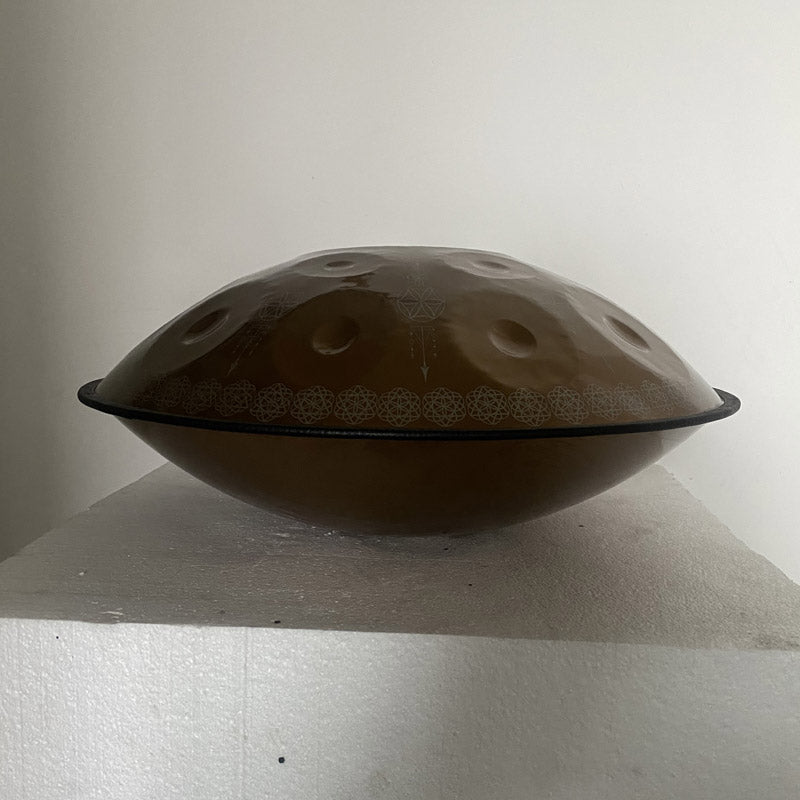 MiSoundofNature Handpan Life of Flower D Sabye 22" – 9/10/12 Note, Acciaio Inox Premium con Incisione Laser, Disponibile in 432 Hz e 440 Hz