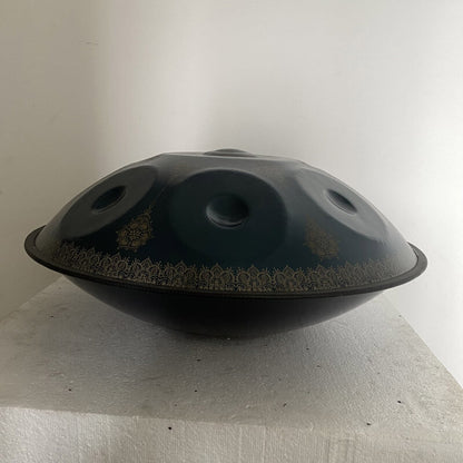 MiSoundofNature Handpan con Motivo Mandala – Scale D Minor Kurd / Celtic, 22", 10 Note, Acciaio Nitrurato Premium, Disponibile in 432 Hz e 440 Hz