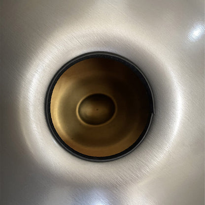 MiSoundofNature Sun God Handmade Hammering Customized F3 22 Inches 14(12+2) Tones Nitride Steel Handpan Drum,Available in 432 Hz and 440 Hz