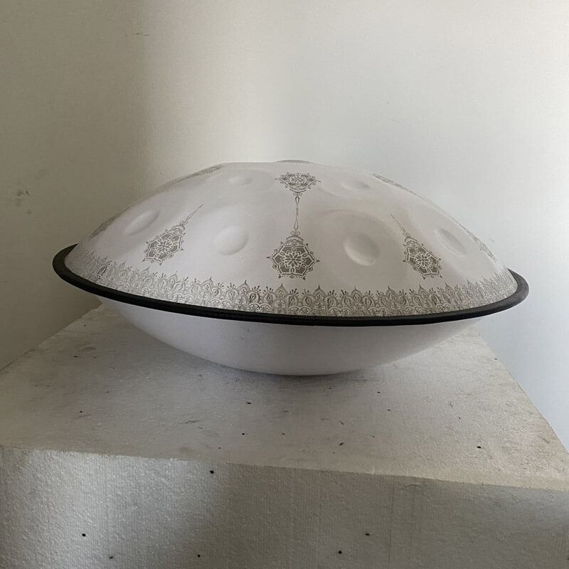 MiSoundofNature Mandala Pattern Stainless Steel Handmade Customized HandPan Drum E La Sirena Scale 22 Inch 9/10/12 Notes Featured, Available in 432 Hz and 440 Hz