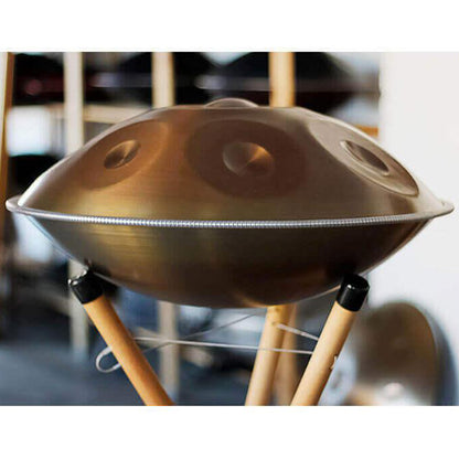MiSoundofNature Handpan Mountain Rain F3 Equinox/Integral 22" – 10 Note, Acciaio Inox Premium, Disponibile in 432 Hz e 440 Hz