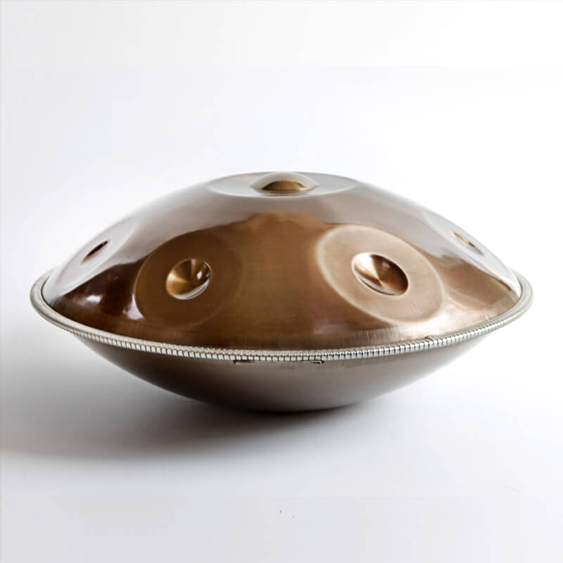 MiSoundofNature Customized 22 Inch 10/10+2 Notes Stainless Steel Handpan Drum, F3 Low Pygmy Scale, Available in 432 Hz and 440 Hz, High-end Percussion Instrument