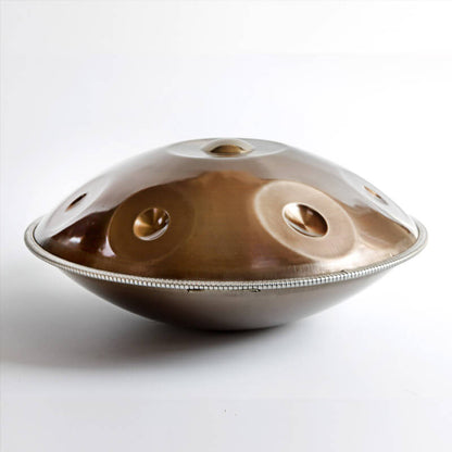 MiSoundofNature Customized 22 Inch 10/10+2 Notes Stainless Steel Handpan Drum, F3 Low Pygmy Scale, Available in 432 Hz and 440 Hz, High-end Percussion Instrument