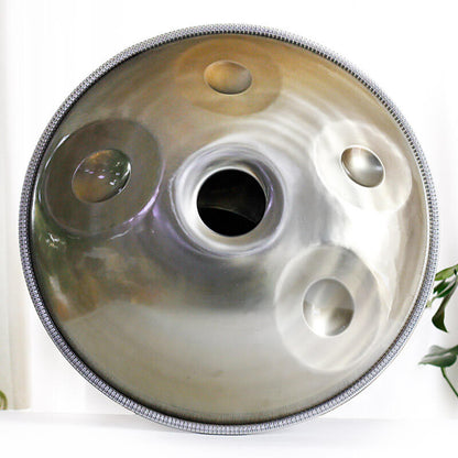 Customized MiSoundofNature D Minor Kurd 22 Inch 13 (9+4) Notes Stainless Steel Handpan Drum, Available in 432 Hz and 440 Hz, High-end Percussion Instrument