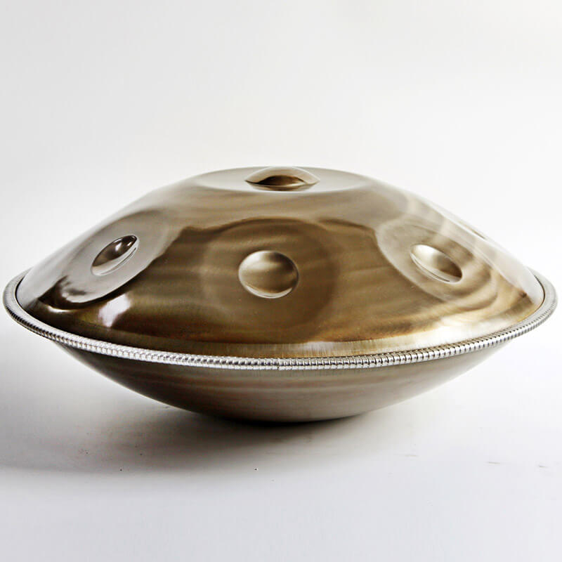 Customized MiSoundofNature D Minor Kurd 22 Inch 13 (9+4) Notes Stainless Steel Handpan Drum, Available in 432 Hz and 440 Hz, High-end Percussion Instrument