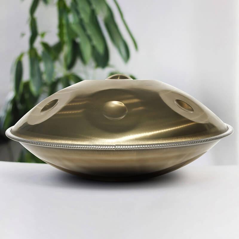 MiSoundofNature Customized 22 Inch 10/10+2 Notes Stainless Steel Handpan Drum, F3 Low Pygmy Scale, Available in 432 Hz and 440 Hz, High-end Percussion Instrument