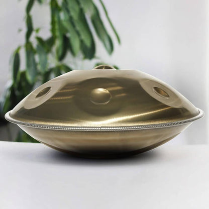 MiSoundofNature 22 Inch 9 Notes Stainless Steel Handpan Drum, Kurd / Celtic Scale D Minor, Available in 432 Hz and 440 Hz, High-end Percussion Instrument