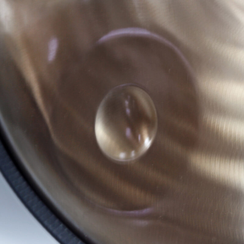 MiSoundofNature Handpan Mountain Rain F3 Dorian 22" – 9/9+2 Note, Acciaio Inox Premium, Disponibile in 432 Hz e 440 Hz