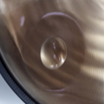 MiSoundofNature Handpan Mountain Rain F3 Dorian 22" – 9/9+2 Note, Acciaio Inox Premium, Disponibile in 432 Hz e 440 Hz