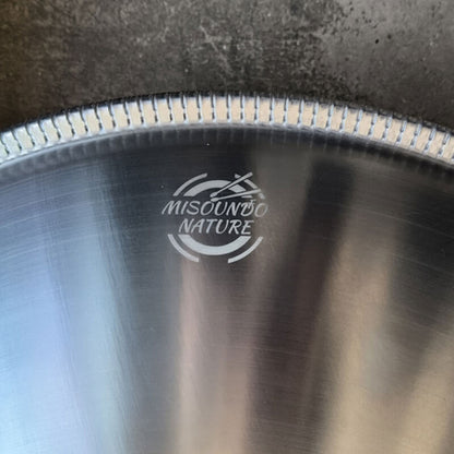 Customized MiSoundofNature D Minor Kurd 22 Inch 13 (9+4) Notes Stainless Steel Handpan Drum, Available in 432 Hz and 440 Hz, High-end Percussion Instrument