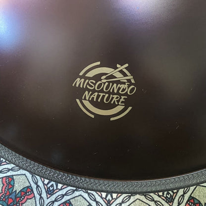 MiSoundofNature Handmade Customized HandPan Drum D Minor Sabye Scale 22 Inches 9/10/12 Notes High-end Nitride Steel Percussion Instrument, Available in 432 Hz and 440 Hz