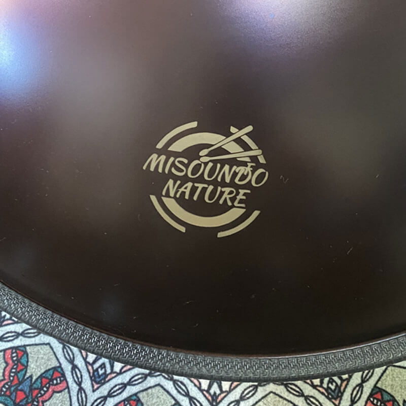 MiSoundofNature Hand Pan Drum 22 Inch 12 Notes D Minor Kurd Celtic Scale / C Major Nitride Steel Percussion Instrument, Available in 432 Hz and 440 Hz