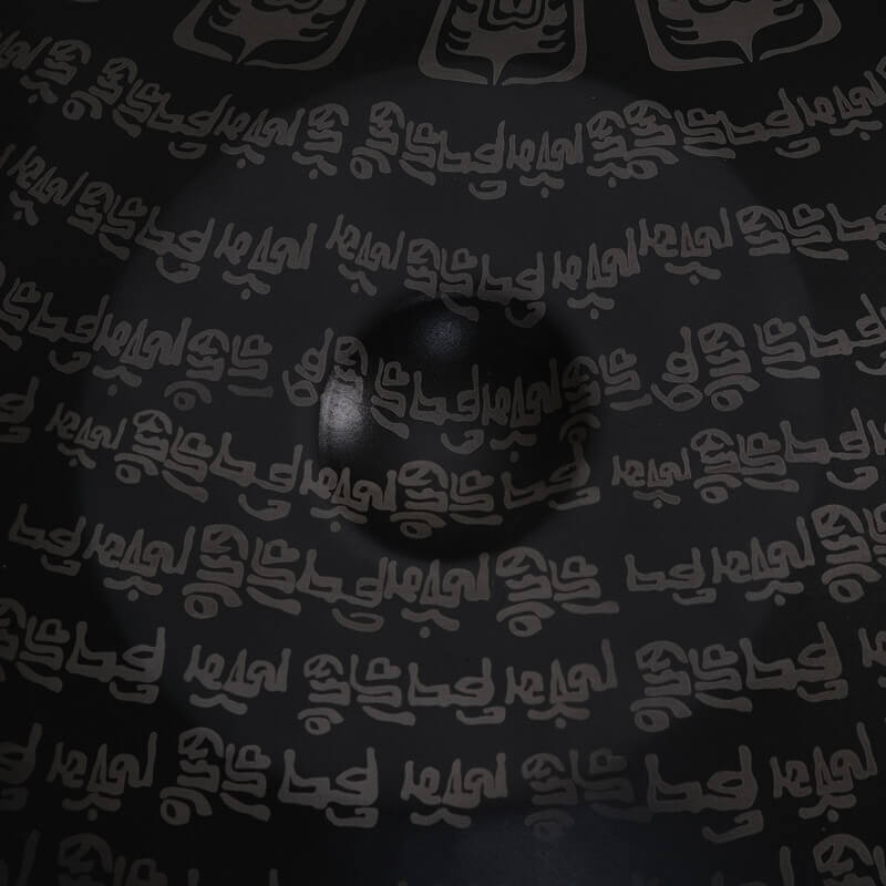MiSoundofNature Customized Sanskrit F3 22 Inch 14(12+2) Notes Stainless Steel / Nitride Steel Handpan Drum, Available in 432 Hz & 440 Hz