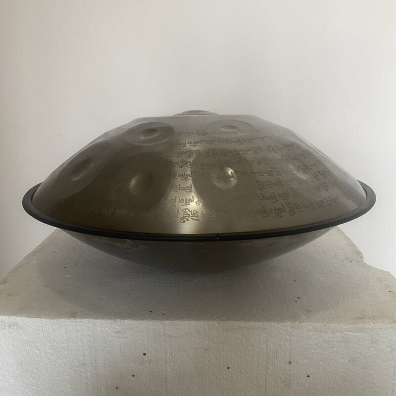 MiSoundofNature Customized Sanskrit D Minor Sabye Scale 22 Inch 9/10/12 Notes Stainless Steel / Nitride Steel Handpan Drum, Available in 432 Hz & 440 Hz