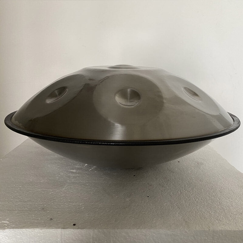 MiSoundofNature Customized Kurd D Minor High-end Stainless Steel Handpan Drum, Available in 432 Hz and 440 Hz, 22 Inch 13(9+4) Notes Percussion Instrument