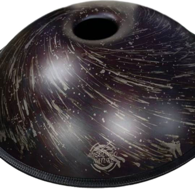 MiSoundofNature Handpan Neutron Star 10 Notes D Mionr Scale Purple hangdrum with gift set