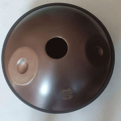 MiSoundofNature Sun God Handmade Hammering Customized F3 Low Pygmy Scale 22 Inch 10/(10+2) Tones Nitride Steel Handpan Drum,Available in 432 Hz and 440 Hz